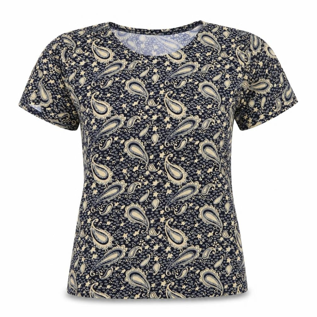 Yue sheng Womens Blue   Basic T-Shirt Size M