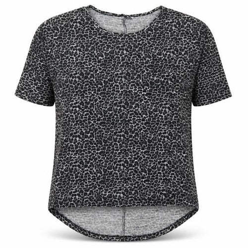 Select Womens Grey Animal Print  Basic T-Shirt Size 8