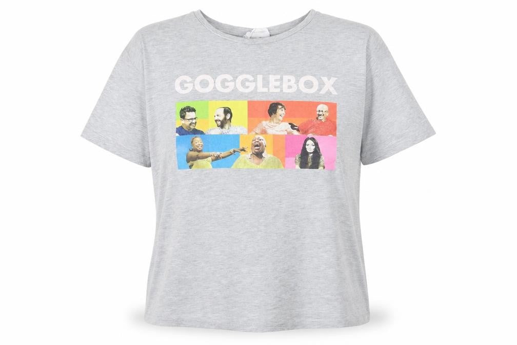 Gogglebox Womens Grey   Basic T-Shirt Size 12  - Gogglebox