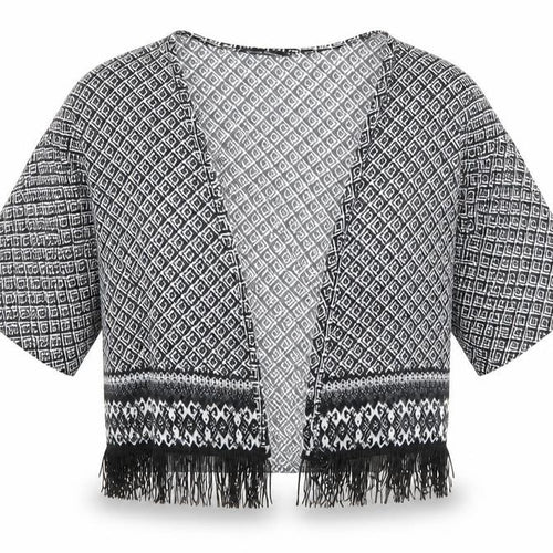 Candy Couture Girls Black Geometric  Basic Blouse Size 10-11 Years