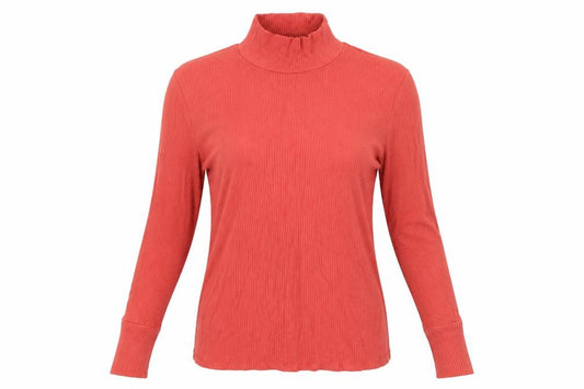 Front view of Limited women’s red basic t-shirt, size UK 12