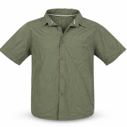 Rebel Boys Green   Basic Button-Up Size 9-10 Years