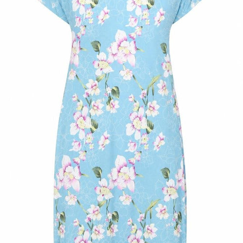 kidsform Womens Blue Floral  A-Line  Size L