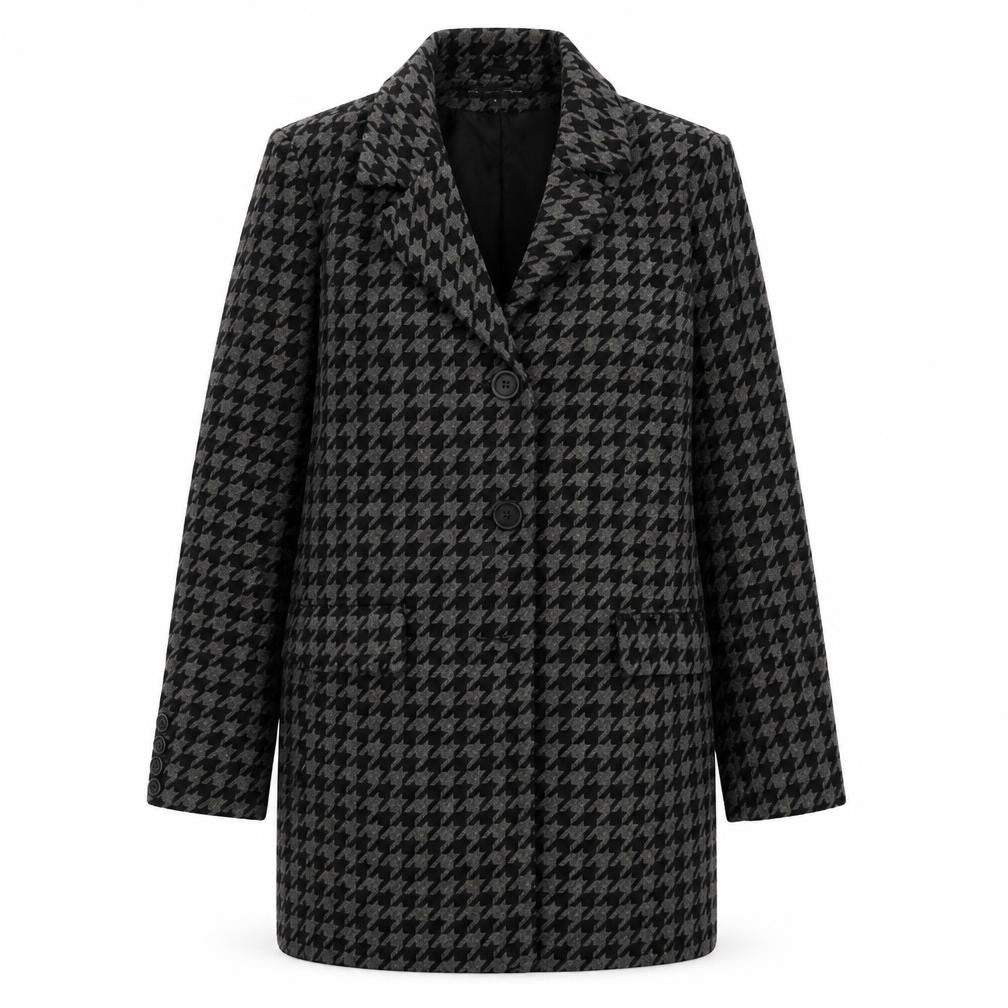 Front view of sia mia women’s black jacket, size L
