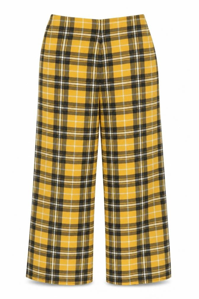 New Look Womens White Check Capri Trousers Size 8 L25 in