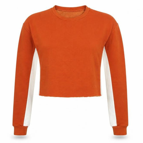Boohoo Womens Orange Striped  Pullover Jumper Size 8