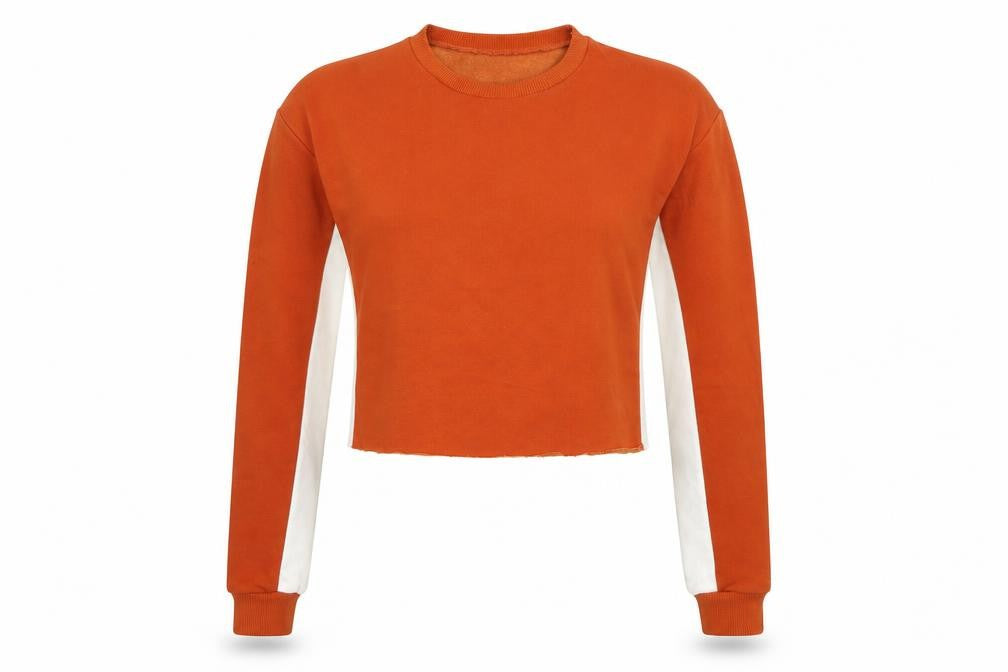 Boohoo Womens Orange Striped  Pullover Jumper Size 8
