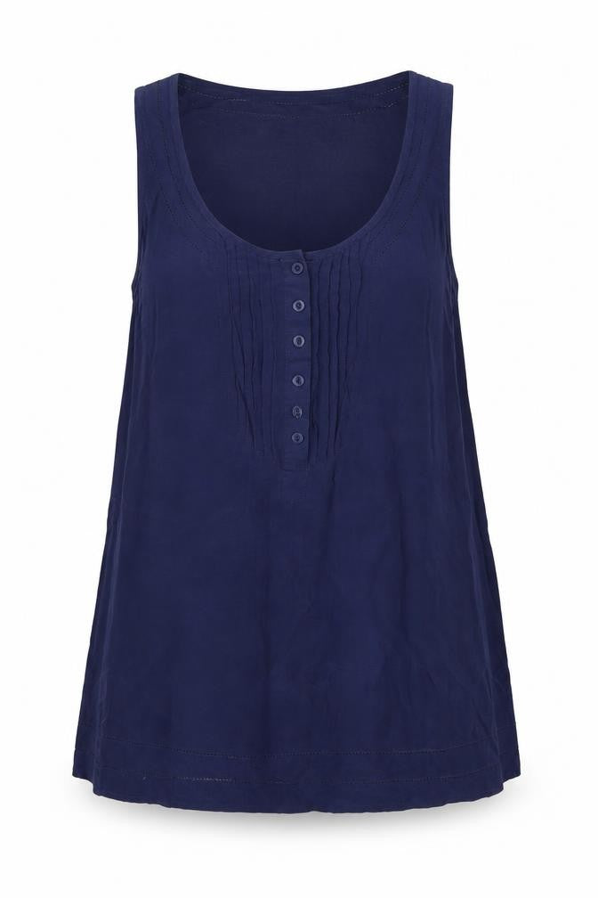 Topshop Womens Blue Floral  Basic Tank Size 10