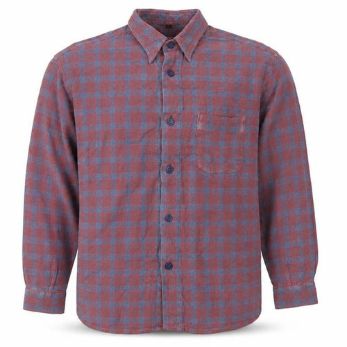 Signum Mens Red Check   Button-Up Size M