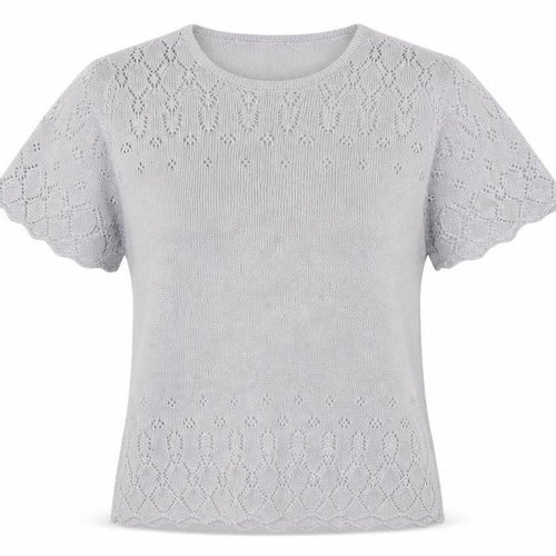 EWM Womens Silver  Knit Pullover Jumper Size 14