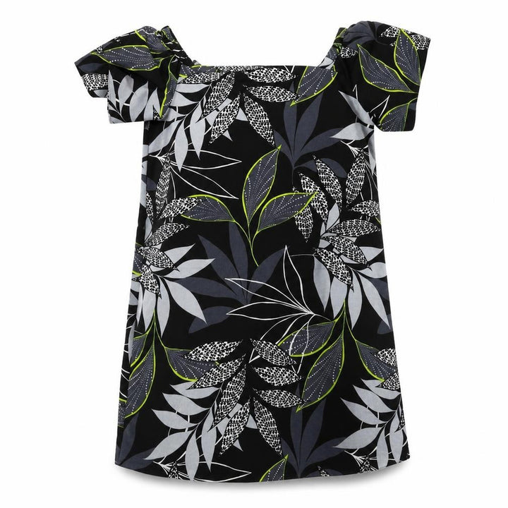 George Womens Black Floral  A-Line  Size 14