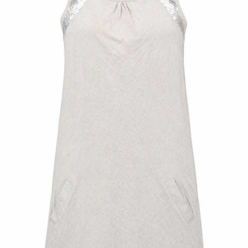 Oasis Womens Grey   Tank Dress  Size S