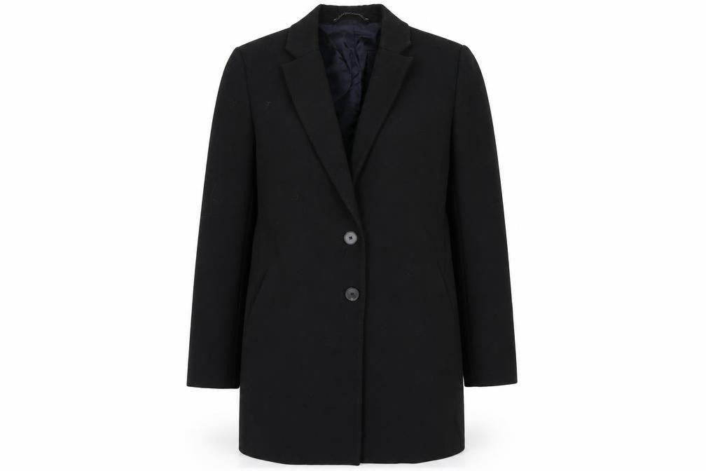 Preworn Womens Black   Overcoat Coat Size L