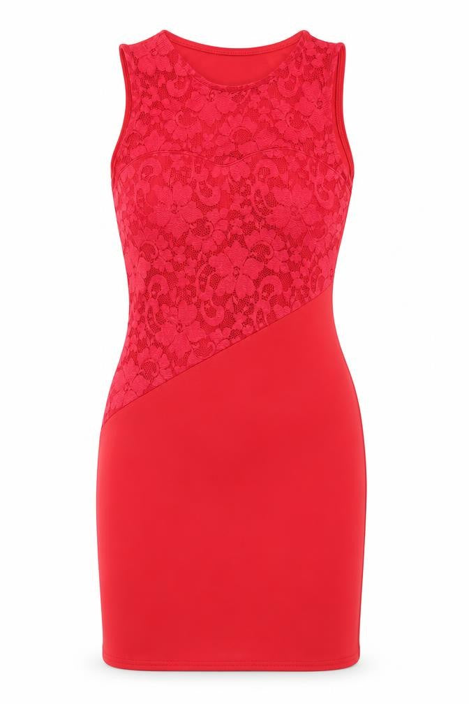 Boohoo Womens Red  Jersey Bodycon  Size 8