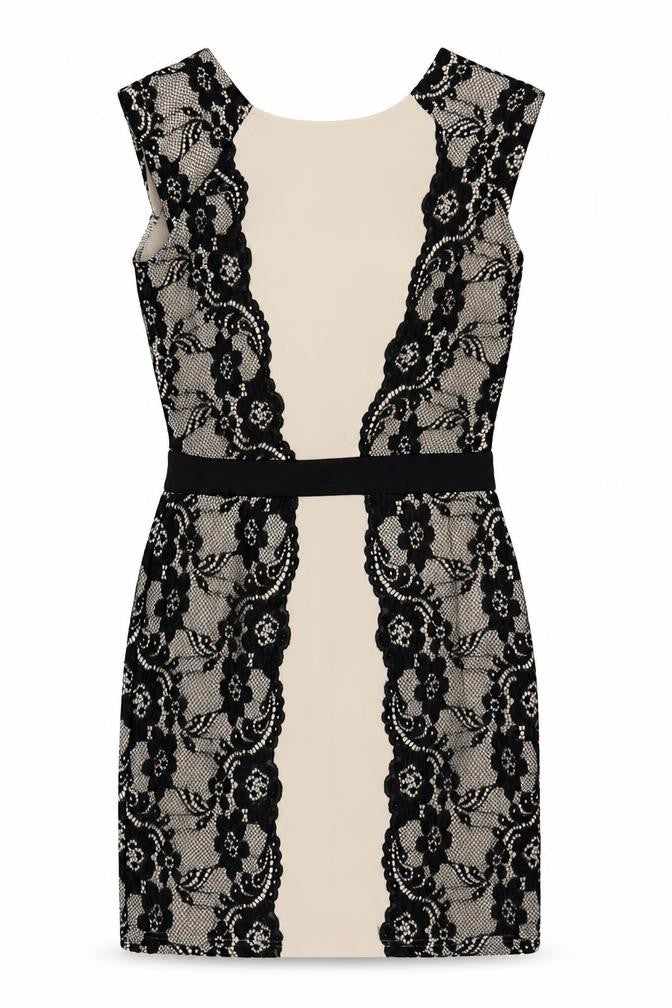 Boohoo Womens Ivory   Bodycon  Size 8  - Lace Detail