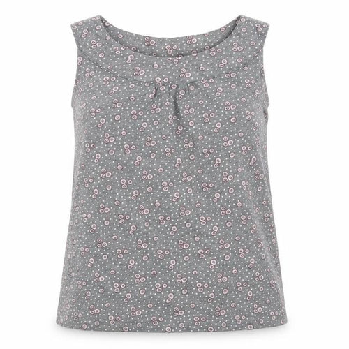 Baby Jane Womens Grey Floral  Basic Blouse Size 8