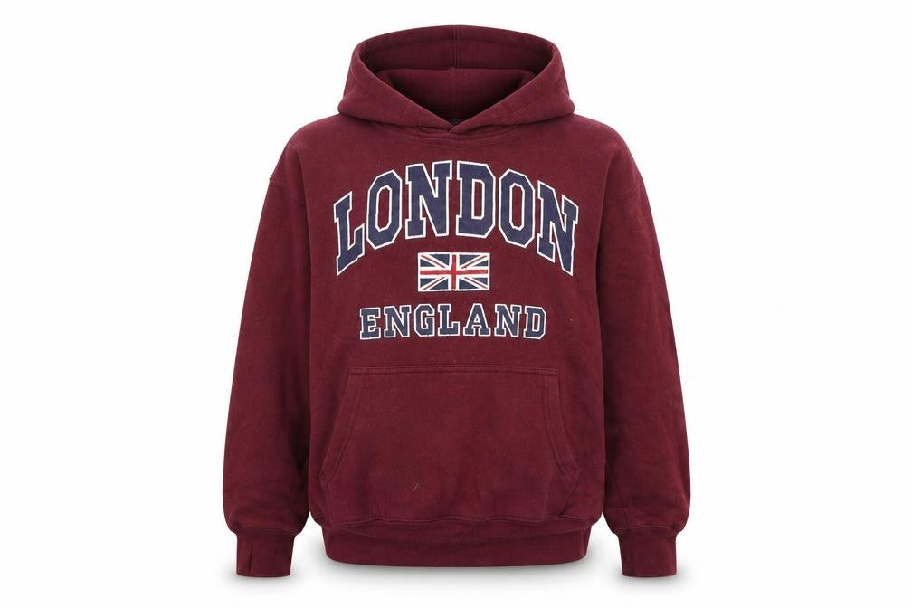 Front view of Zone one women’s purple pullover hoodie, size XS