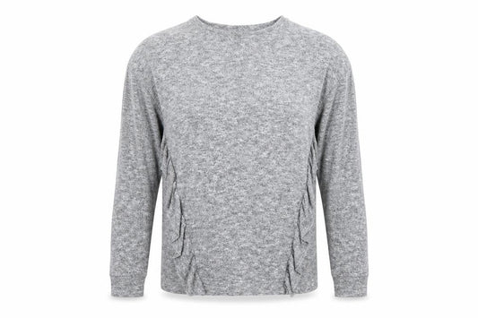 Front view of Papaya women’s grey basic t-shirt, size UK 14