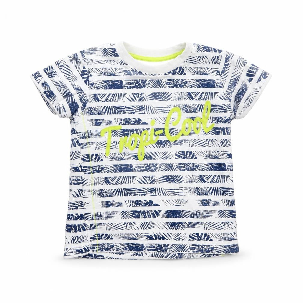 Matalan Boys White Striped  Basic T-Shirt Size 2-3 Years