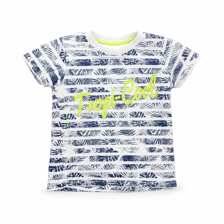 Matalan Boys White Striped  Basic T-Shirt Size 2-3 Years