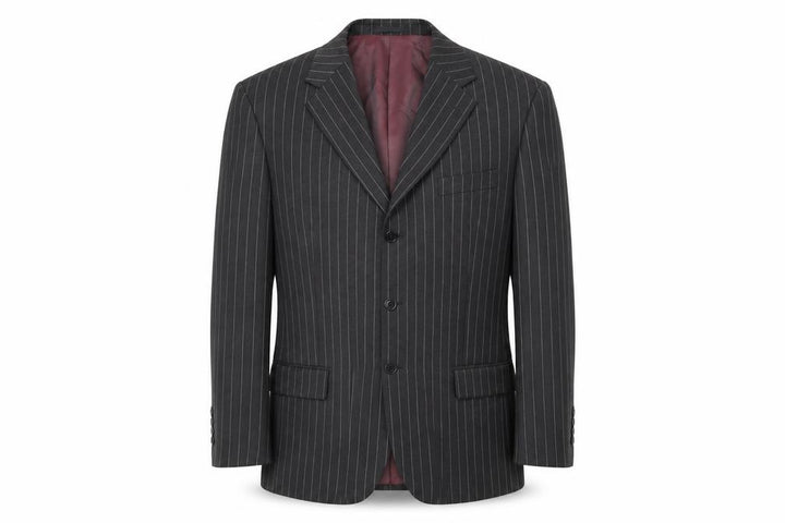 Deha Villand Mens Grey Striped Jacket Suit Jacket Size 42