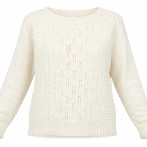 Peacocks Womens White  Knit Pullover Jumper Size 18