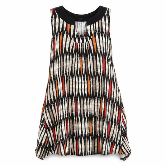 Front view of the grade women’s multicoloured colourblock skater dress, size UK 8
