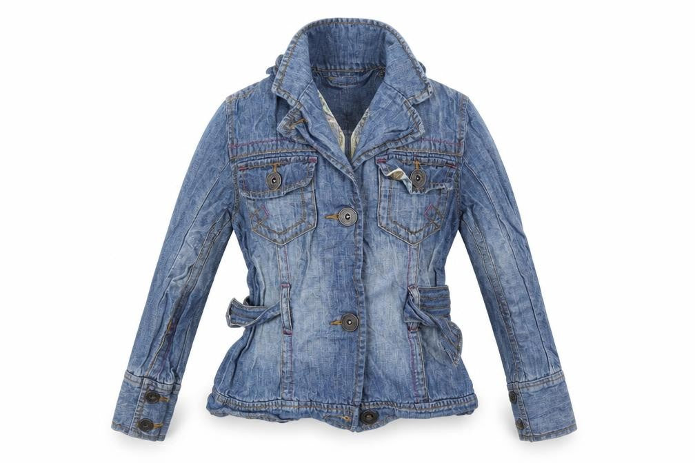 Front view of Next girls’ blue jacket coat, size 7, years