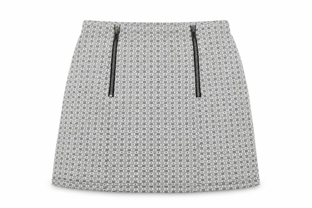 New Look Womens White  Rayon A-Line Skirt Size 8