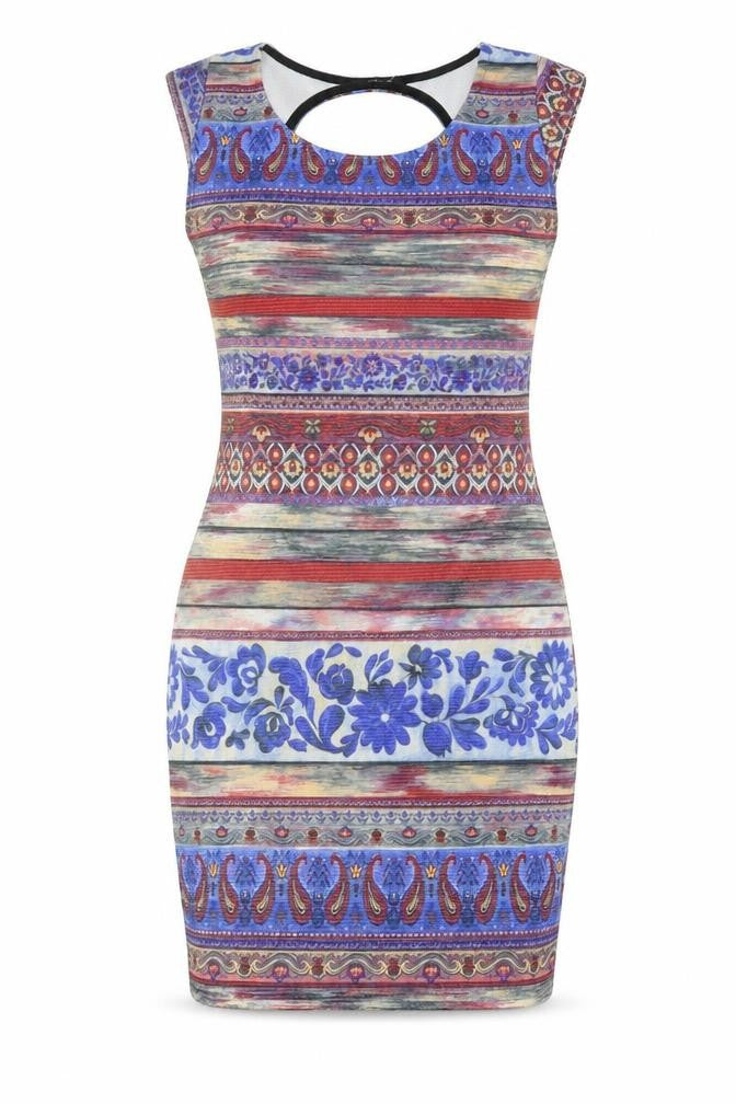 Kiah Womens Black Floral  Bodycon  Size 14