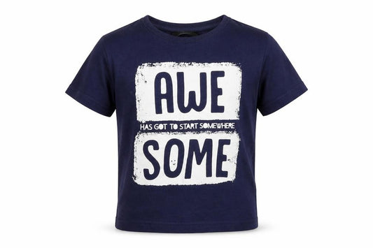 Front view of George boys’ blue basic t-shirt, size 2-3, years