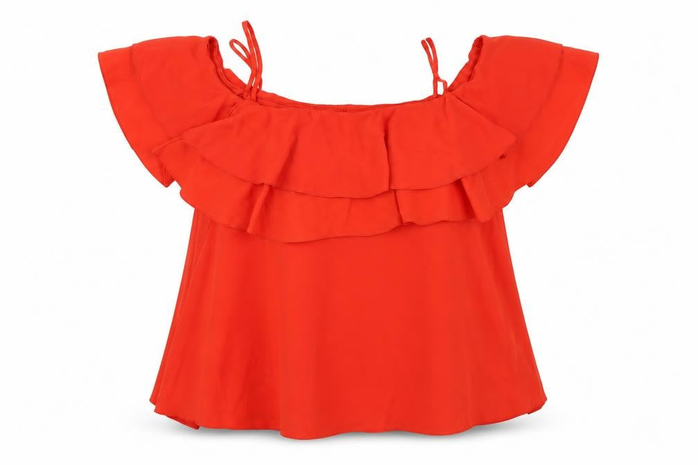 Pimark Womens Orange   Basic Blouse Size 16
