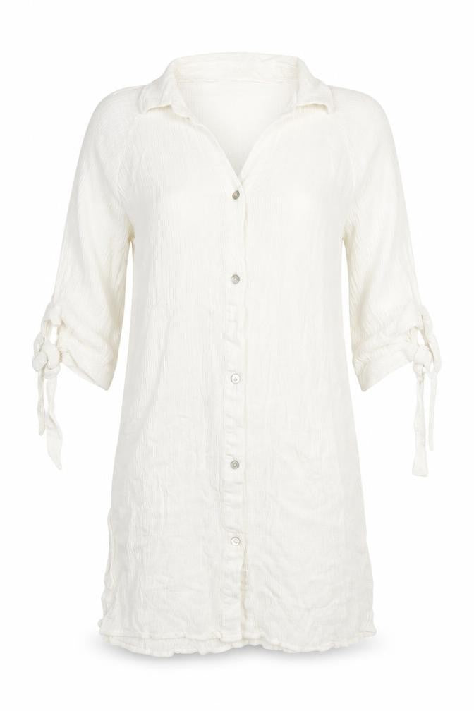 New Look Womens White Basic Button-Up Size M