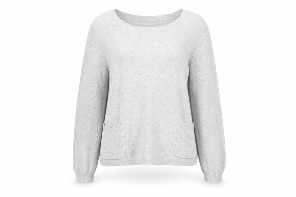 Front view of Next women’s grey jumper, size UK 14, - crop jumper