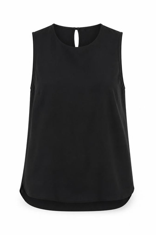 Front view of Tu women’s beige camisole blouse, size UK 12