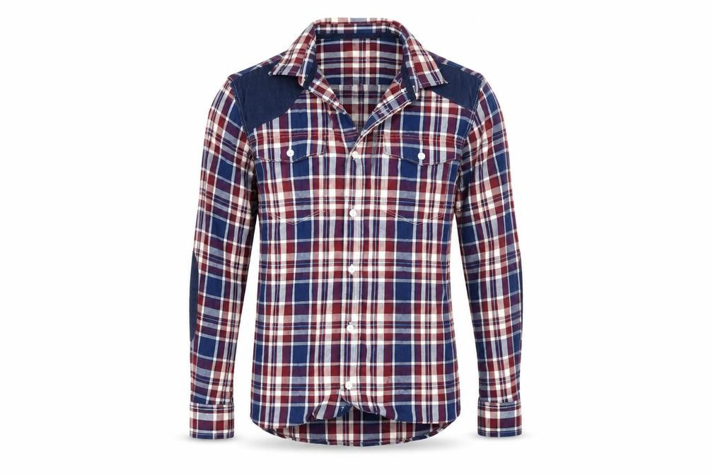 Goodsouls Mens Blue Check   Button-Up Size M