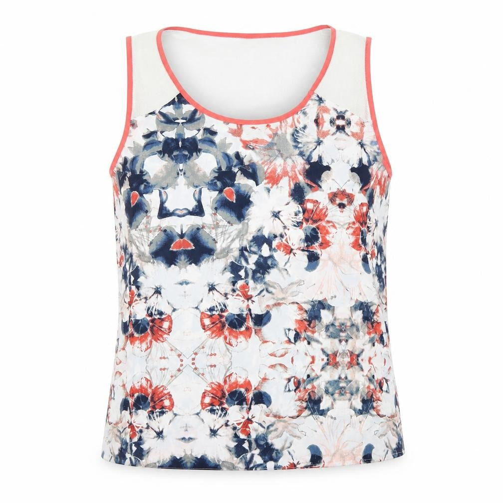 Only Womens Blue Floral  Basic Tank Size 42