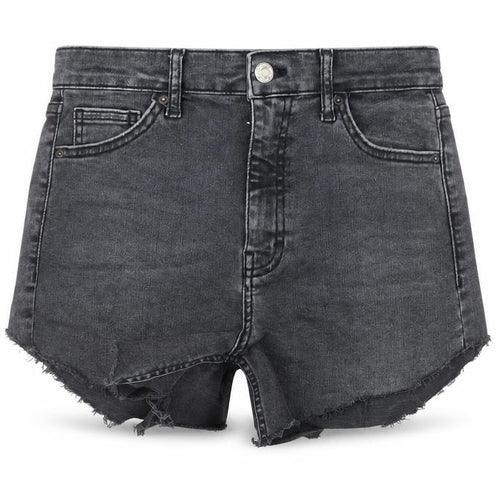 Topshop Womens Grey  Denim Hot Pants Shorts Size 30 in - Distressed