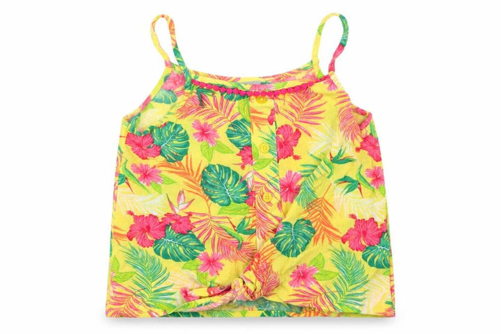 Matalan Girls Yellow Floral  Camisole Tank Size 7 Years