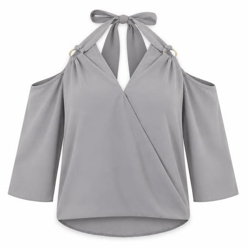 New Look Womens Grey   Basic Blouse Size 12