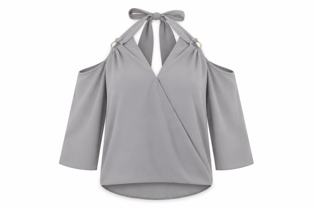 New Look Womens Grey   Basic Blouse Size 12