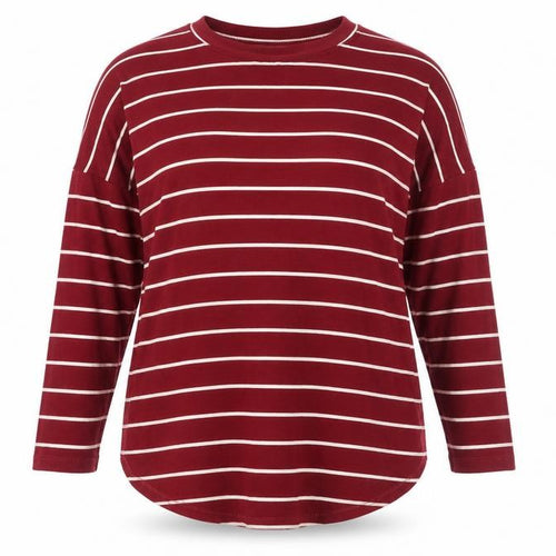 Capsule Womens Red Striped  Pullover Sweatshirt Size 18
