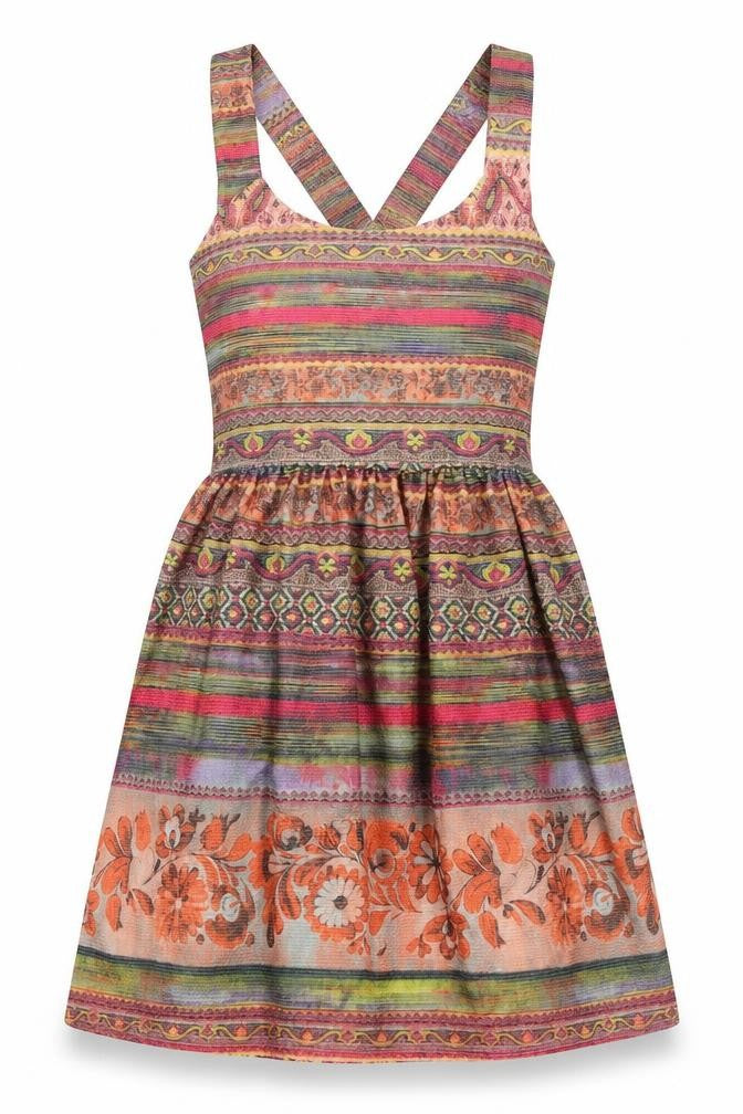 Kiah Womens Multicoloured Striped  Fit & Flare  Size 12