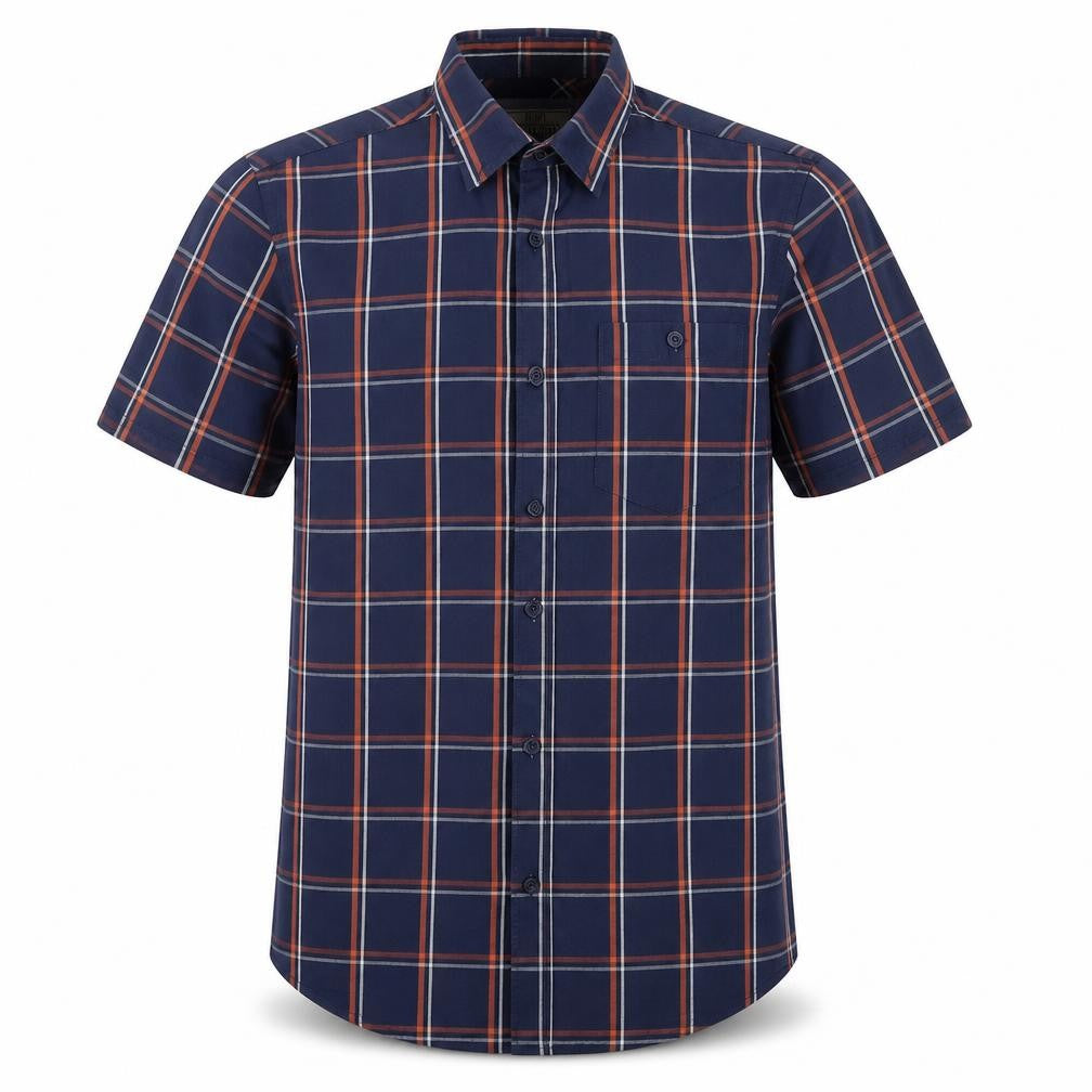 F&F Mens Blue Check   Button-Up Size S