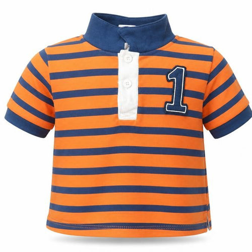 Eddie & Ella  Orange Striped  Basic Button-Up Size 9-12 Months