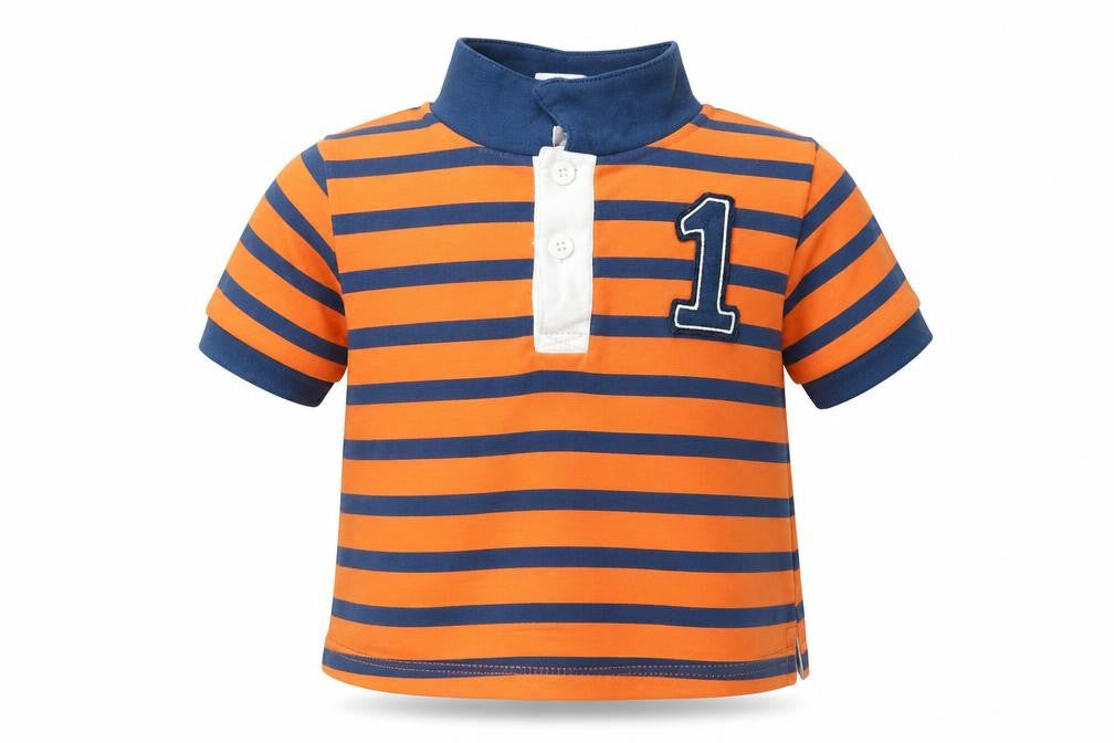 Eddie & Ella  Orange Striped  Basic Button-Up Size 9-12 Months
