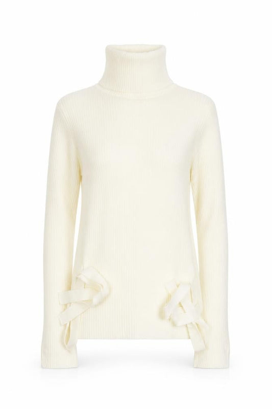 Front view of I SAW IT FIRST women’s ivory knit jumper, size M