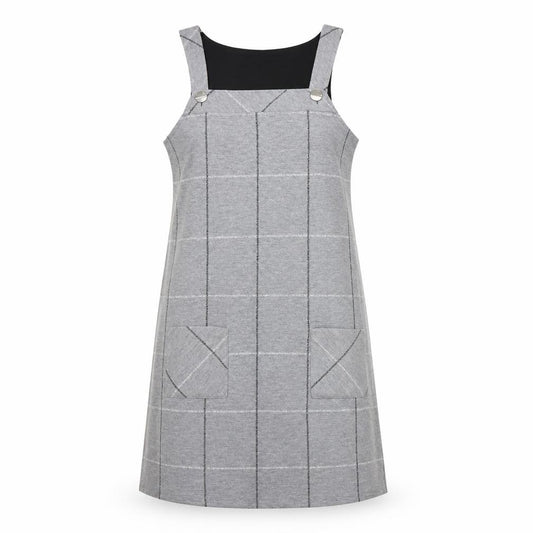 Front view of Dorothy Perkins women’s green striped a-line, size UK 12