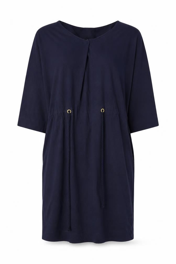Front view of H&M women’s blue a-line, size M