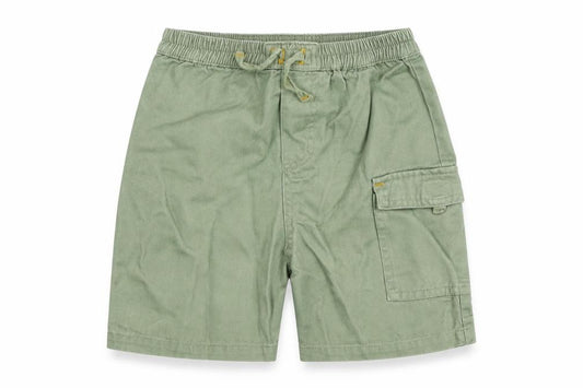 Front view of Vitamins Kids boys’ green bermuda shorts, size 2, years